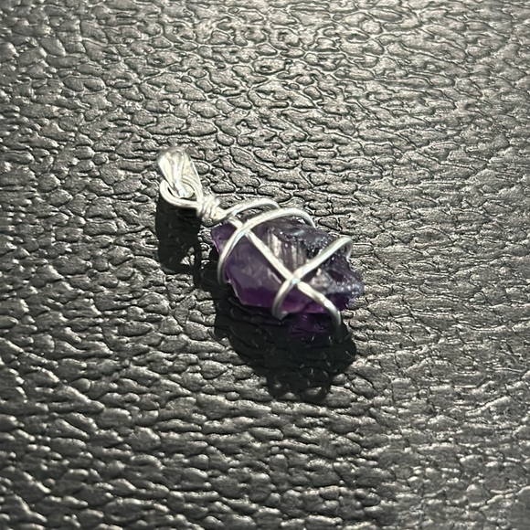 Tanzanite Artisan Rough Cut Pendant in Sterling Silver - Picture 9 of 9